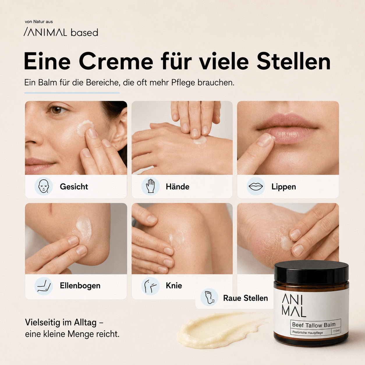 Dermatest Zertifikat Beef Tallow Balm – mit ‚Sehr gut‘ bewertet und für empfindliche Haut geeignet